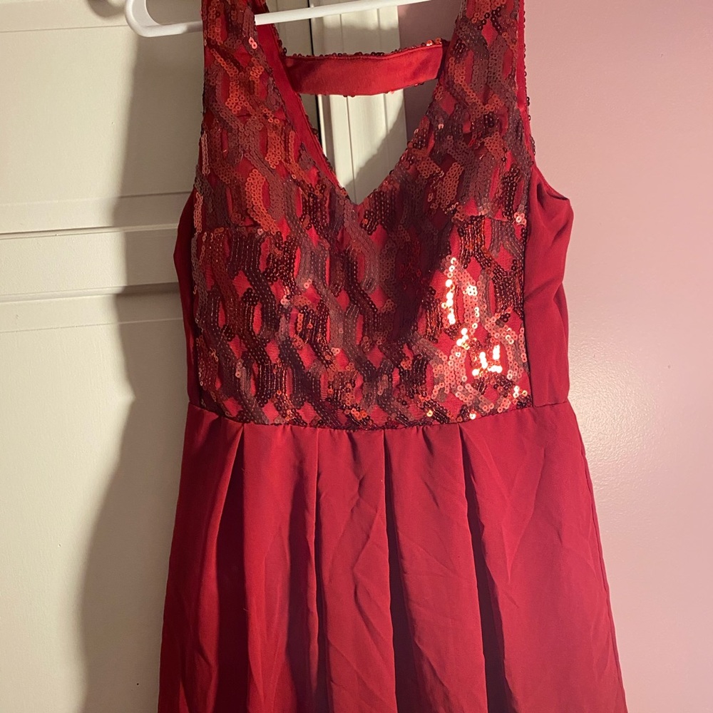 Red Sequin Dress